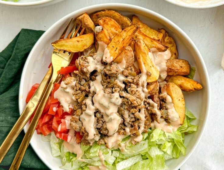 Sveikuoliškas burgerio salotos